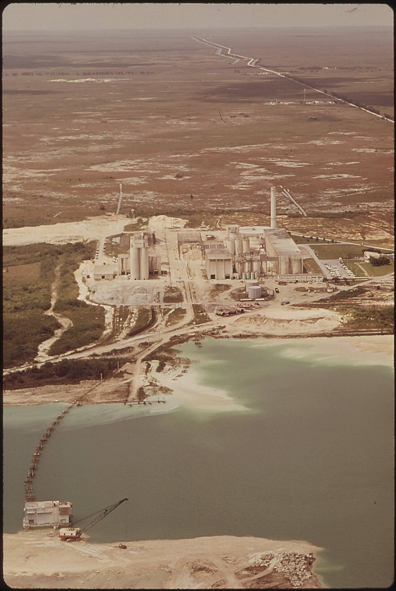 Florida Portland Cement Factory near the Boundaries of the Everglades