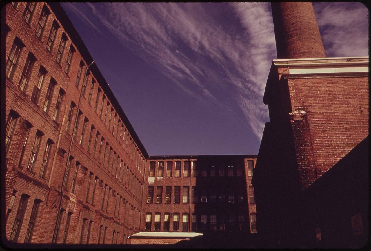Waltham Watch Company Factory. Waltham is a Busy Manufacturing City on the Charles River