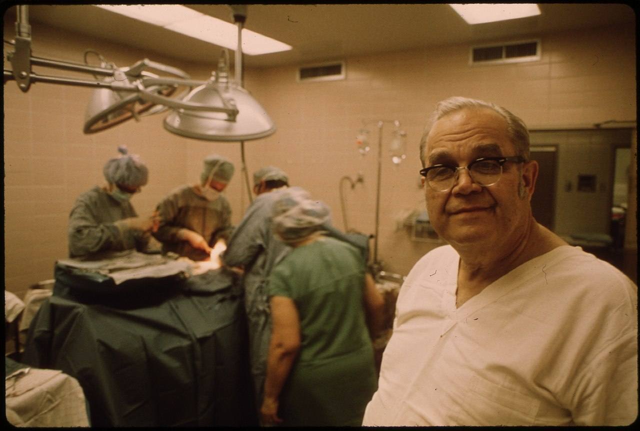 Dr. Howard Vogel, a Director of Union Hospital and a Descendant of a Pioneer Family, Stands in the Operating Room At...