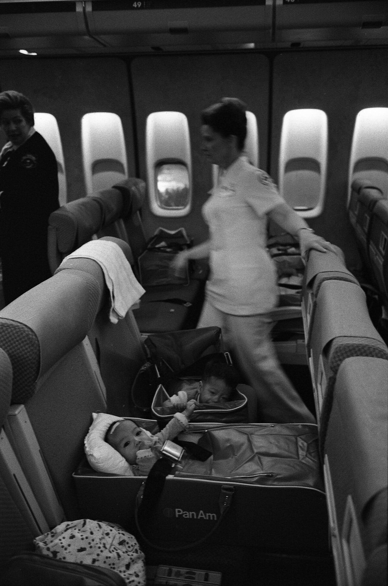 Nurses and Vietnamese Refugee Children on an Operation Babylift Flight Upon its Arrival at San Francisco International Airport