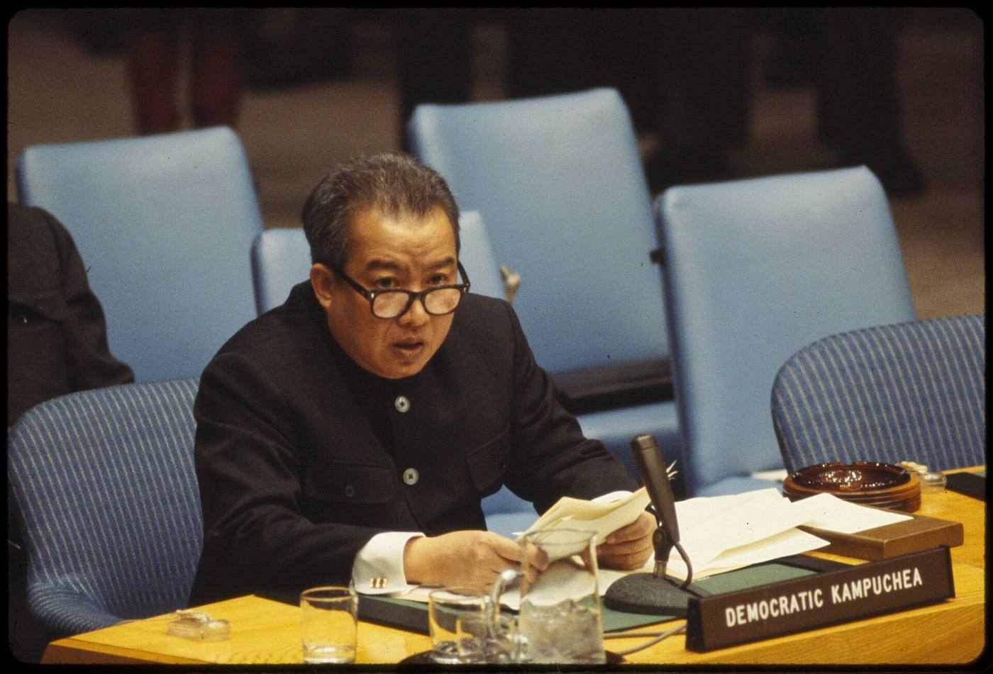 Norodom Sihanouk, Prince of Cambodia, at the Headquarters of the United Nations, New York.