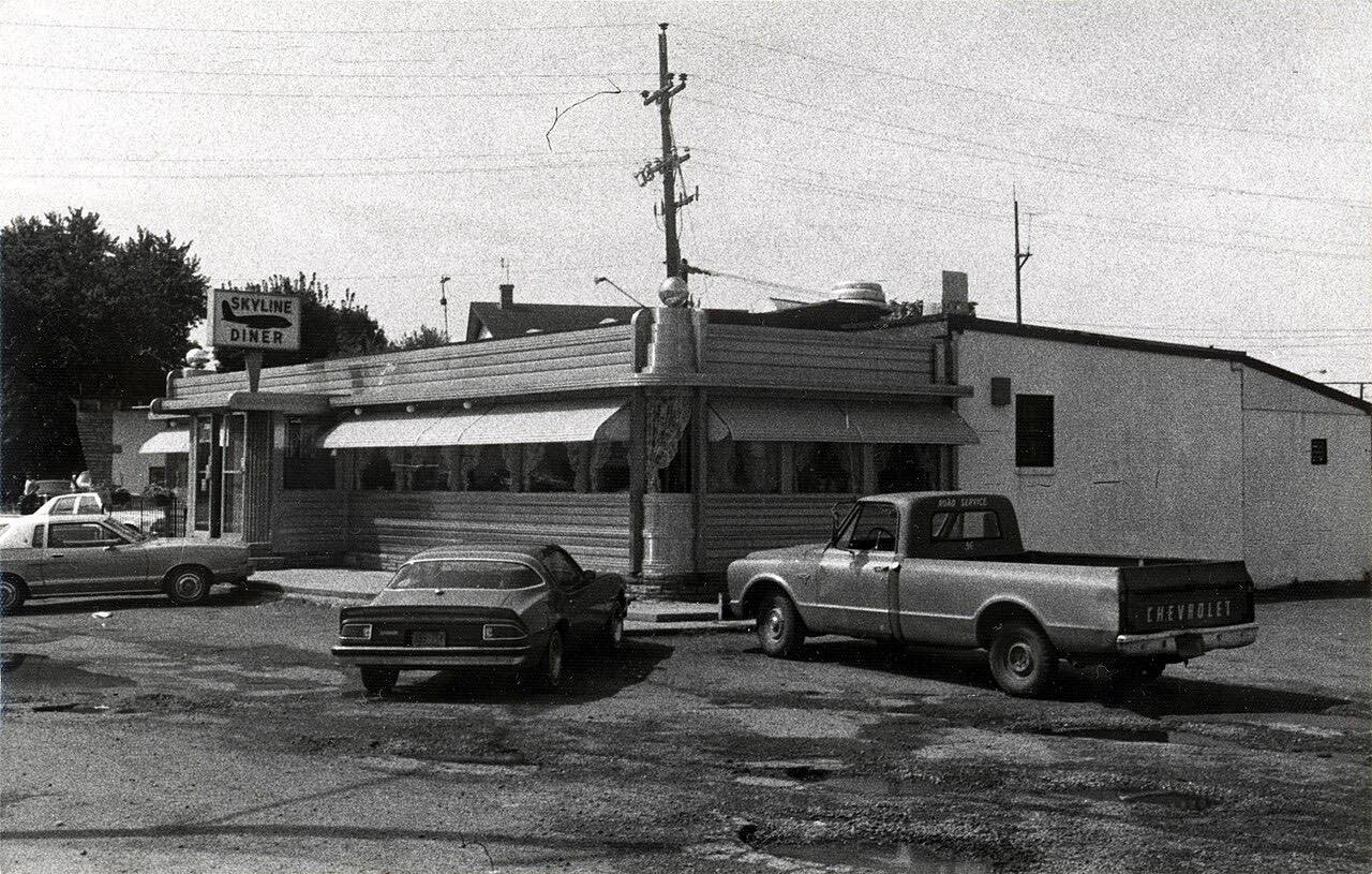 Skyline Diner New Jersey 1978 strong contrast