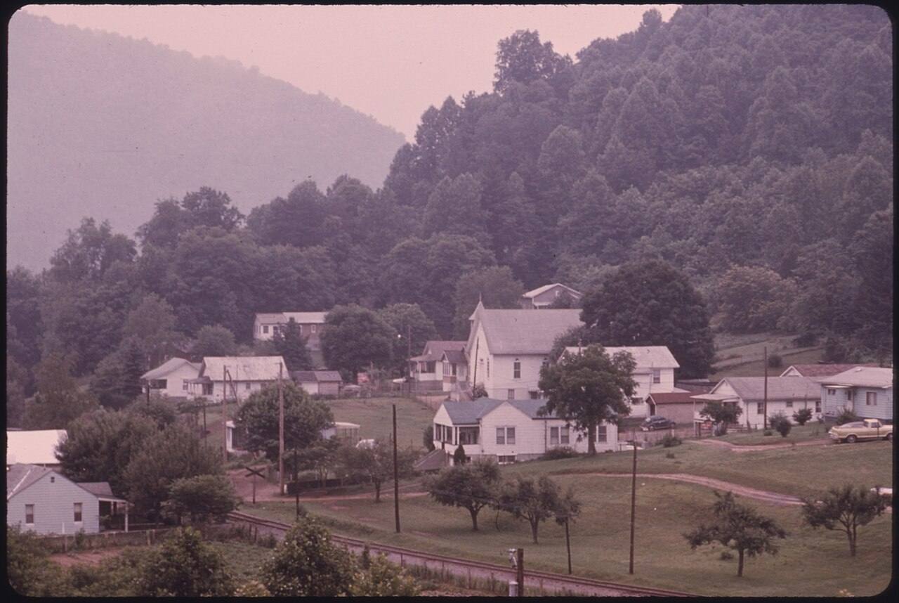 Small Country Town Not Related to Coal Mining near the West Virginia Turnpike North of Beckley. It Was The...