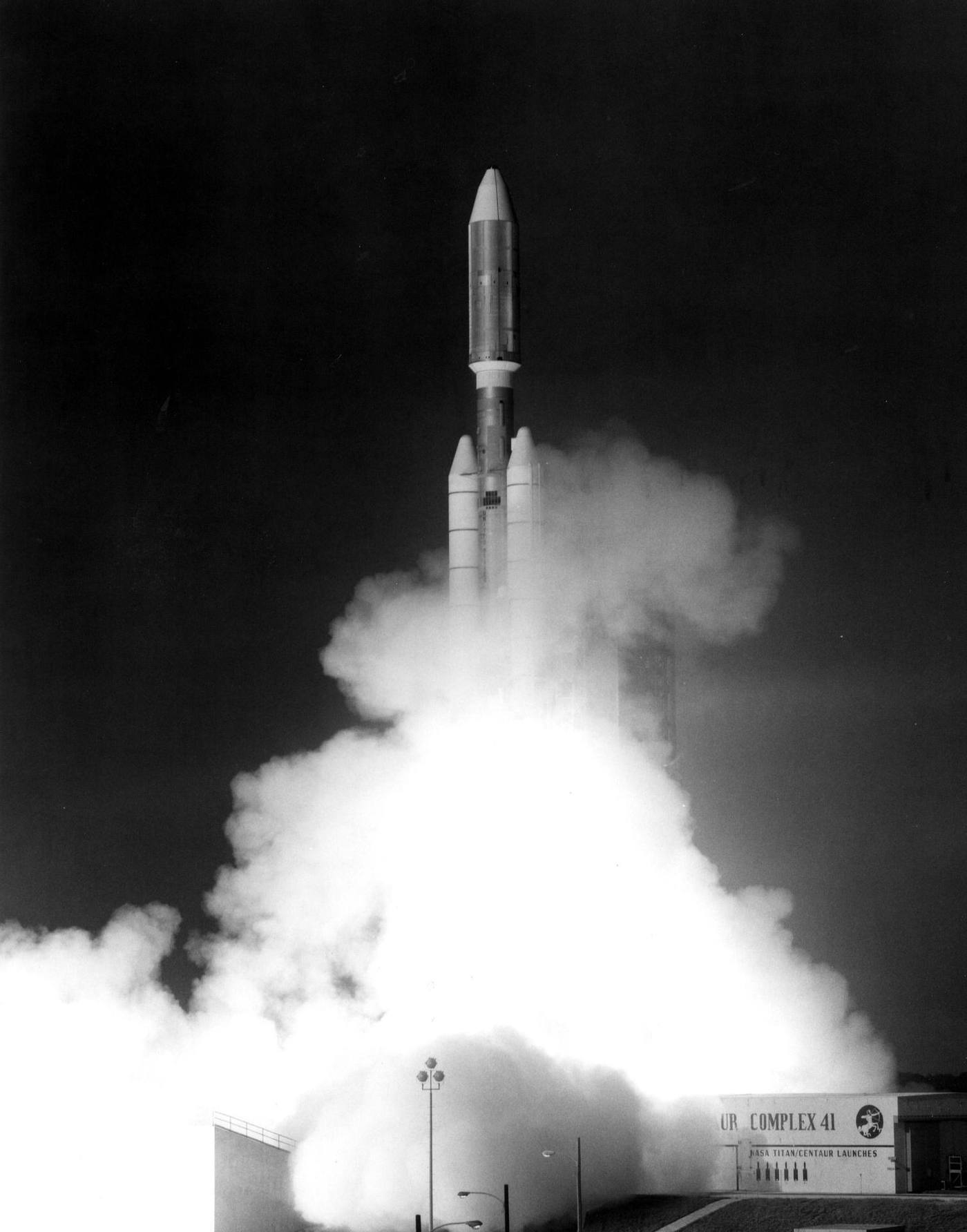KENNEDY SPACE CENTER, FLA. -- Voyager-1 was launched atop Titan_Centaur-6 at Launch Complex 41 at 8:56 a.m. EDT today, joining its sister spacecraft, Voyager-2,