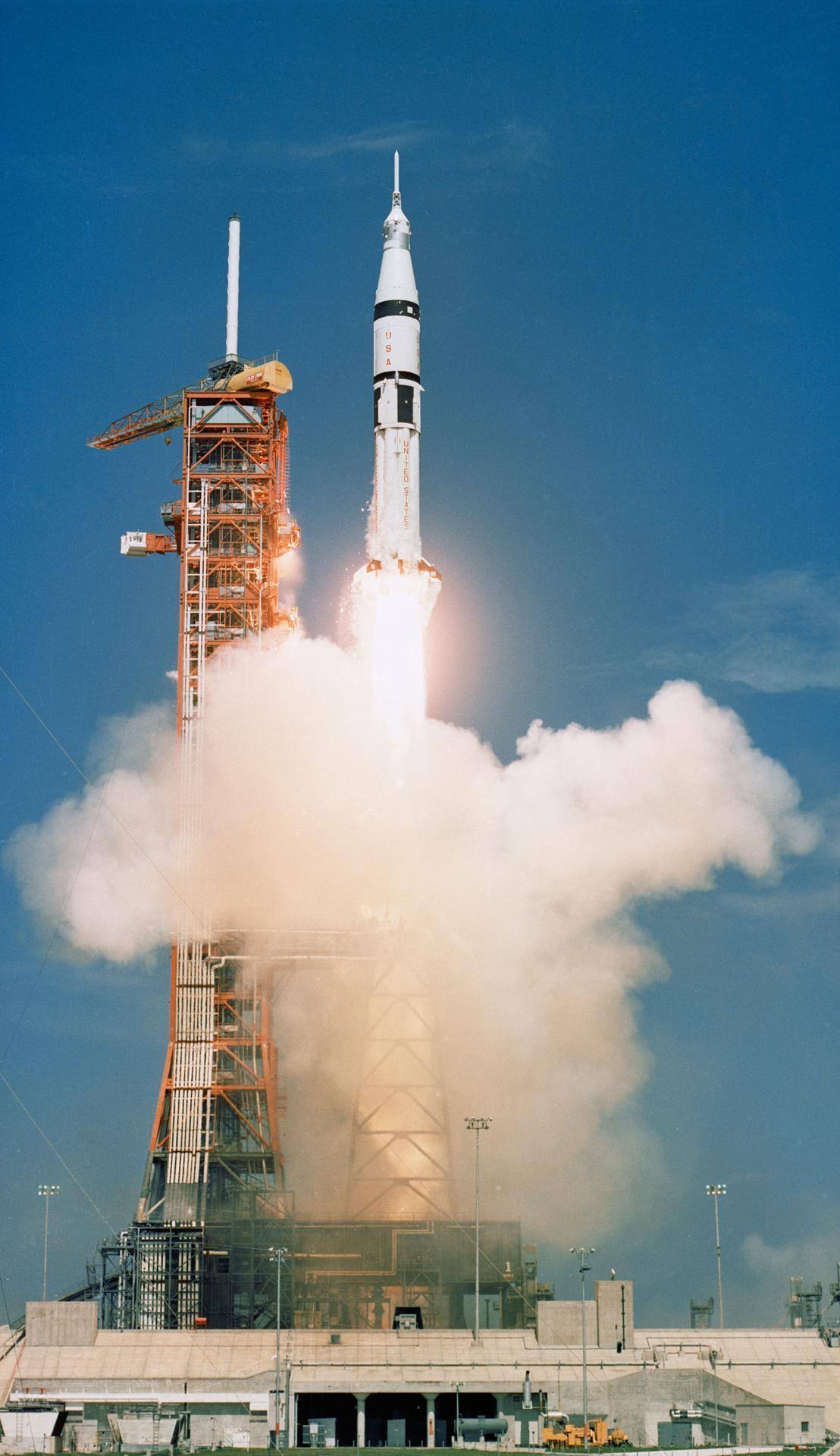 Launch of the Apollo spacecraft to begin ASTP mission