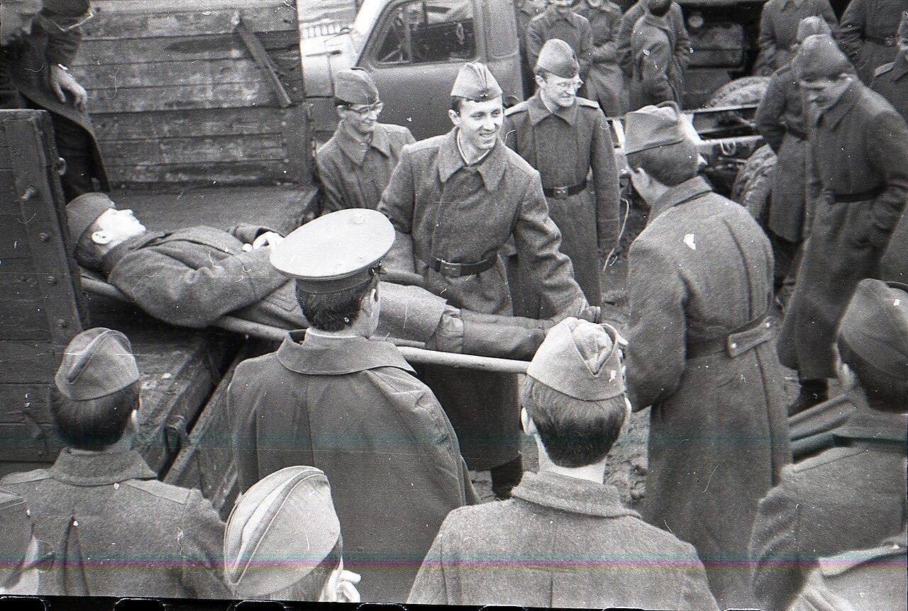 Medical students in the Soviet army in the beginning of 1980s.