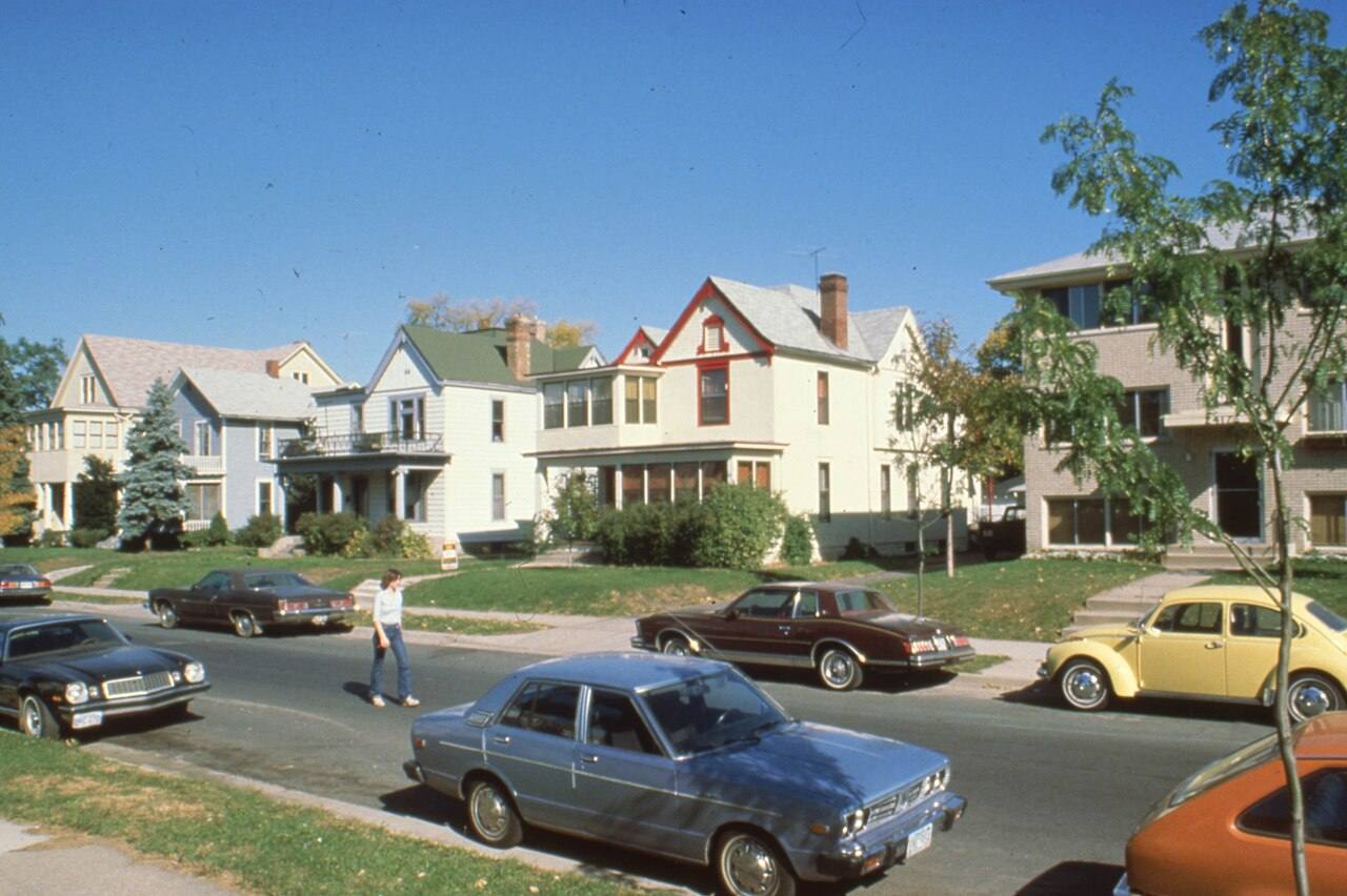 ca. 1980. 2400 block of Elliot Avenue, Minneapolis.