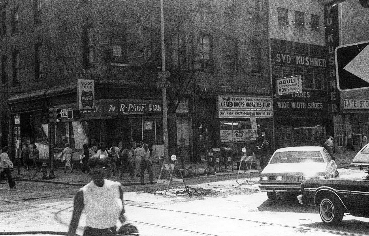 Philadelphia Arch Street N 12th Street junction 1978 lighter