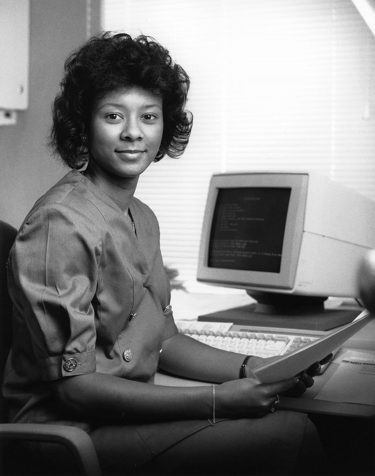 Young woman working