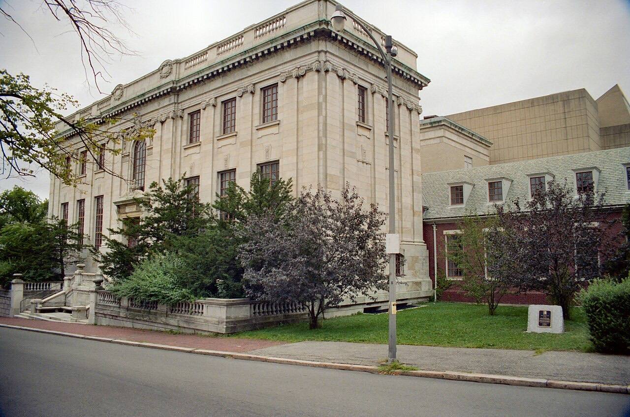 John Hay Library with the H. P. Lovecraft Memorial Plaque to the Right