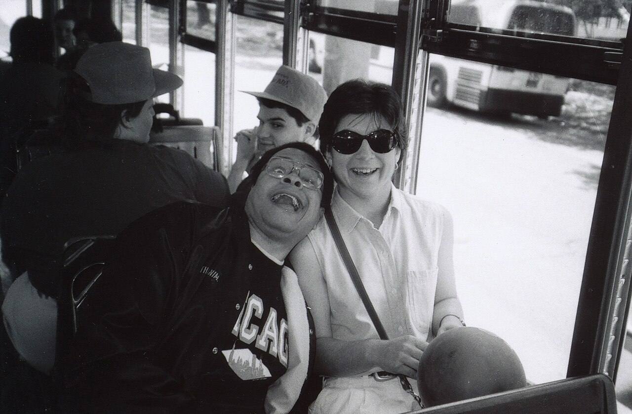New Orleans Worst Film Festival Streetcar Party, 1994. Riding on the St. Charles Streetcar line.