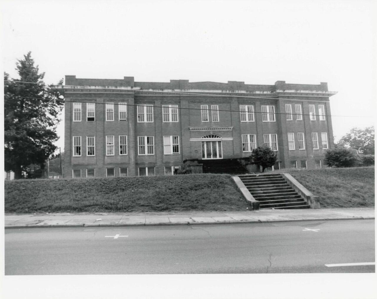 Brumfield High School, Natchez MS front elevation.