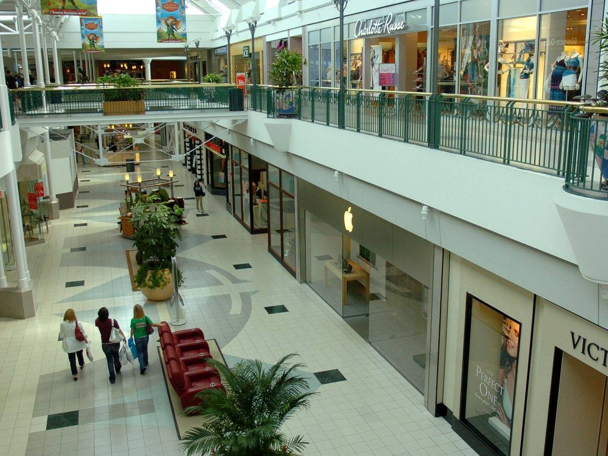 A view of North Point mall concourse. Tenants; Apple, Victoria's Secret, Lucky Brand Jeans, Charlotte Russe, Sephora, Torrid, The Children's Place, and more.