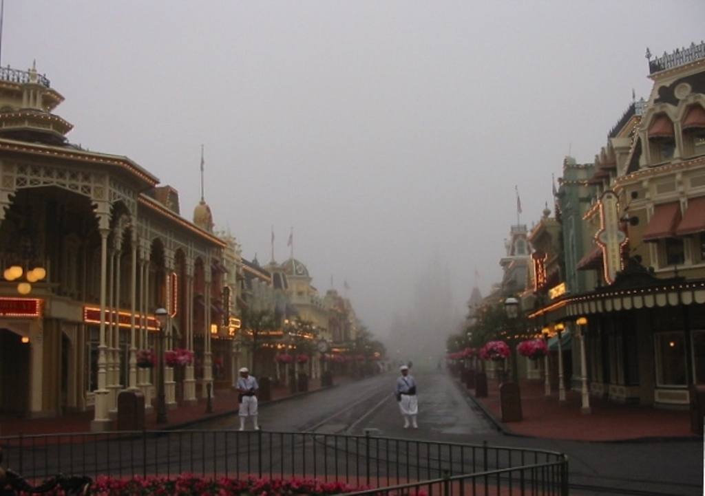 Main Street in a fog