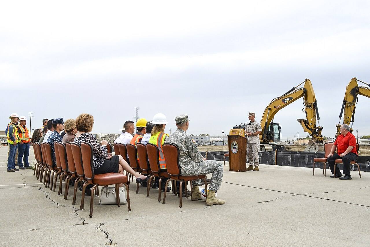 A ground breaking event marked the beginning of construction on a new distribution facility at Defense Logistics Agency Distribution Depot San Joaquin in Tracy,
