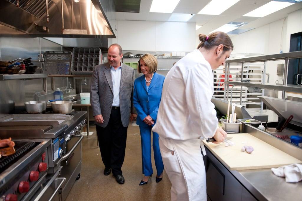 September 13, 2010 ~ Congresswoman Pelosi tours the kitchen of The Culinary Edge in San Francisco, which received a loan from the U.S. Small Business Administra