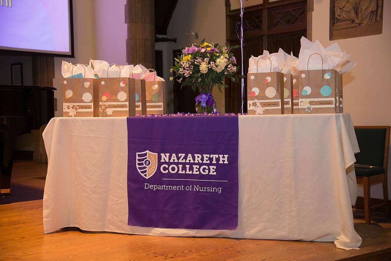 Nurse pinning ceremony in Linehan Chapel