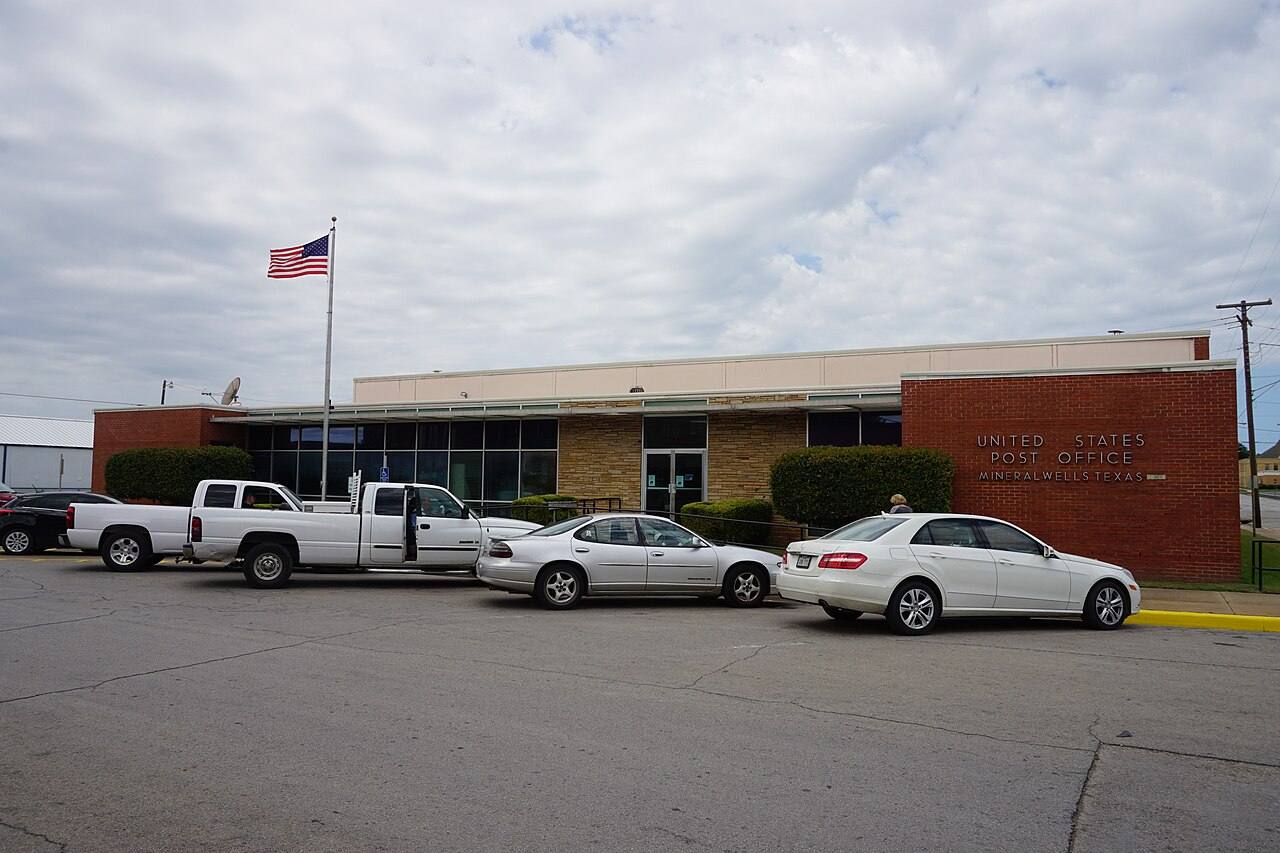 The United States Post Office in Mineral Wells, Texas (United States).