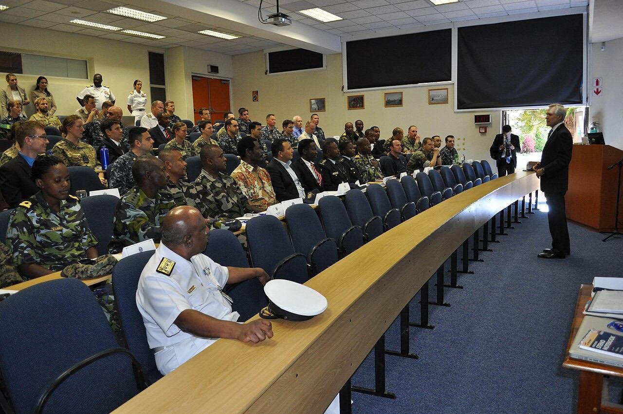 141118-N-ZZ999-003 Secretary of the Navy (SECNAV) Ray Mabus speaks to participants at Exercise Cutlass Express 2015