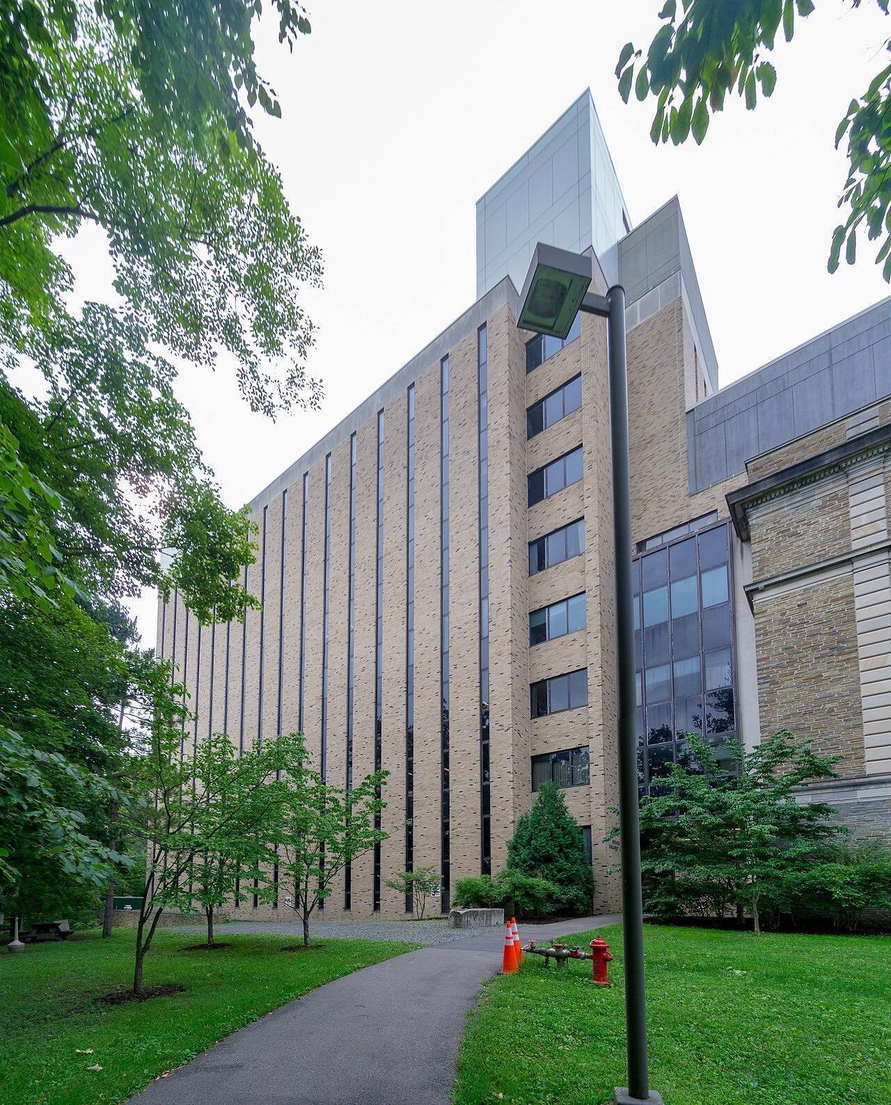Olin Chemistry Lab, Cornell University, Ithaca, New York. North side, facing the gorge.