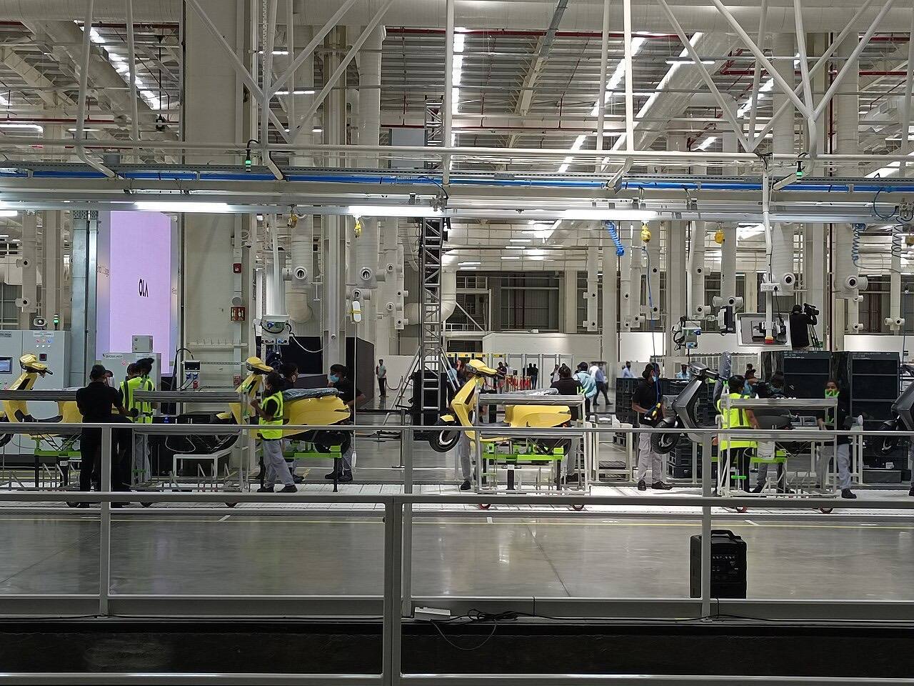 Assembling of Ola scooter at Ola future factory