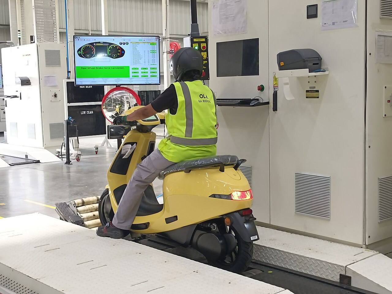 Final testing of Ola scooter at Ola future factory