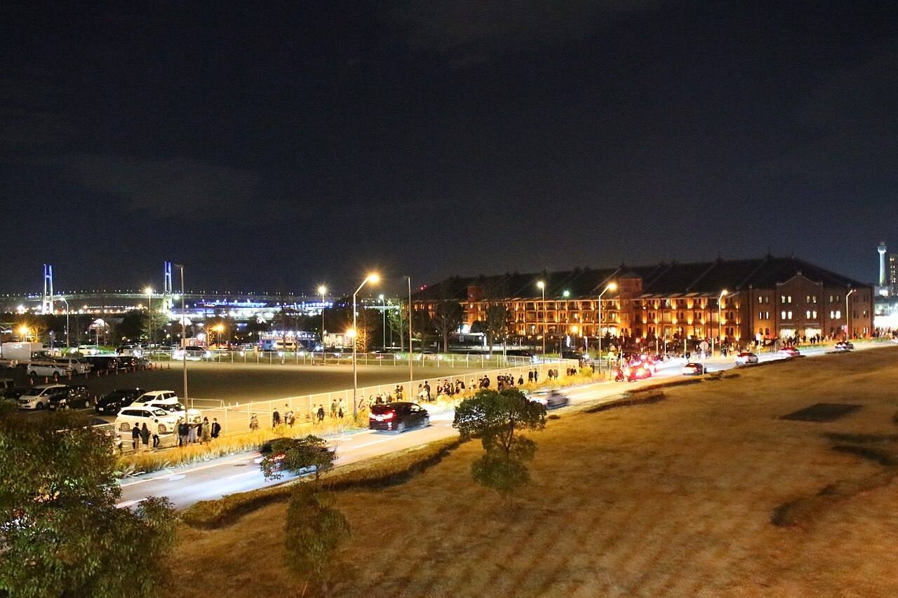 Yokohama Red Brick Warehouse at night
