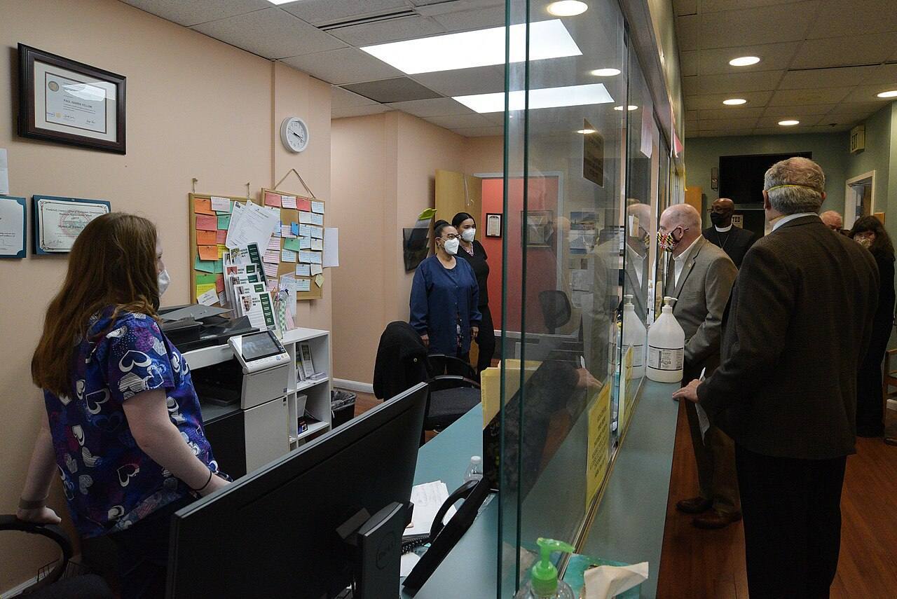 Governor Hogan Visits PCP Vaccination Clinic by Patrick Siebert at 110 Baughmans Ln, Frederick, MD 21702