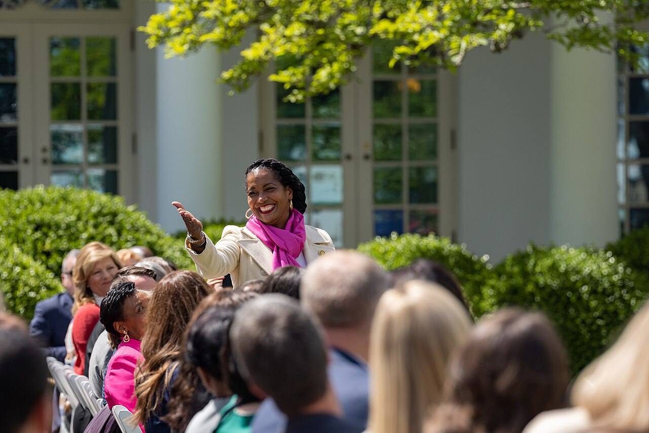 An event celebrating the 2023 National Teacher of the Year on April 24, 2023, in the Rose Garden of the White House - F20230424CS-1059
