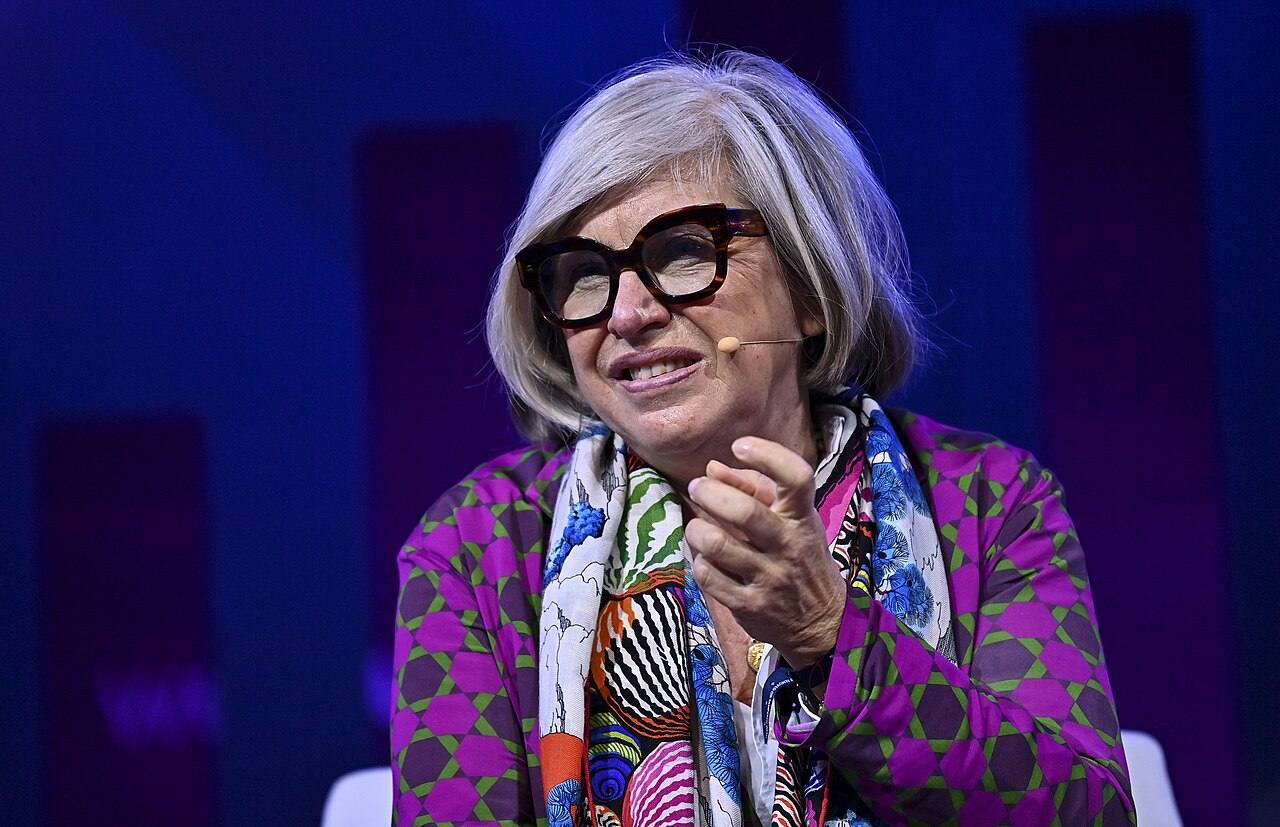 4 November 2021; Steffi Czerny, DLD Media, on Remote Stage during day three of Web Summit 2021 at the Altice Arena in Lisbon, Portugal. Photo by Eóin Noonan/Web