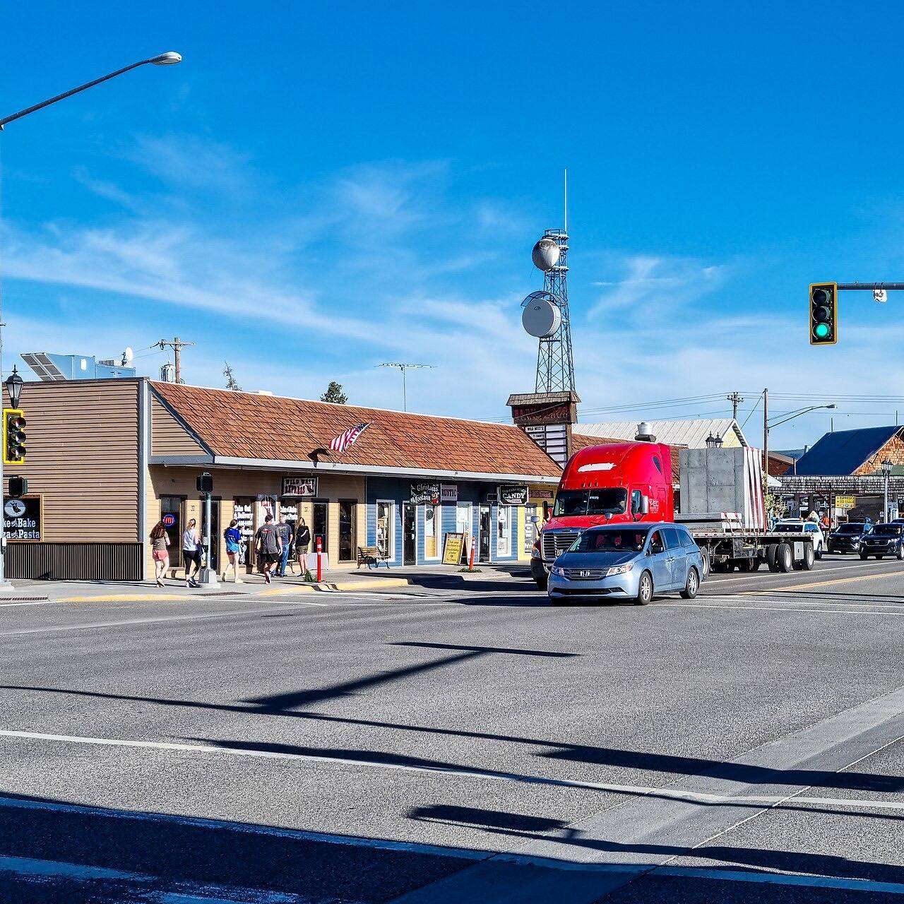 Stores on Canyon Street, West Yellowstone, Montana, USA