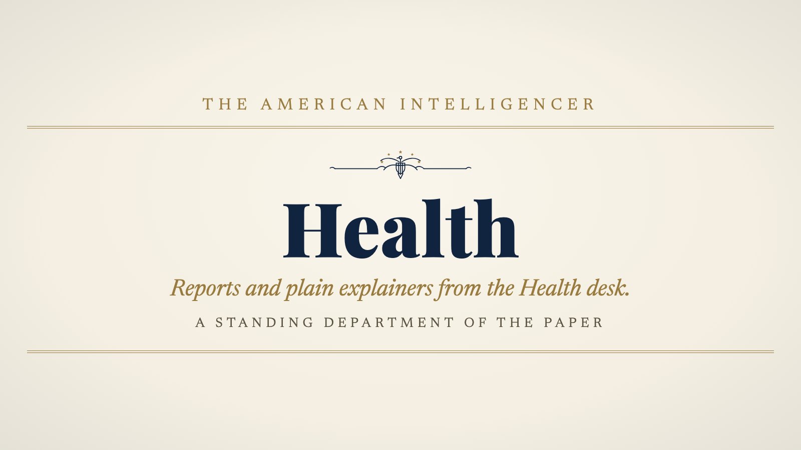 Engraved Health section plate of The American Intelligencer