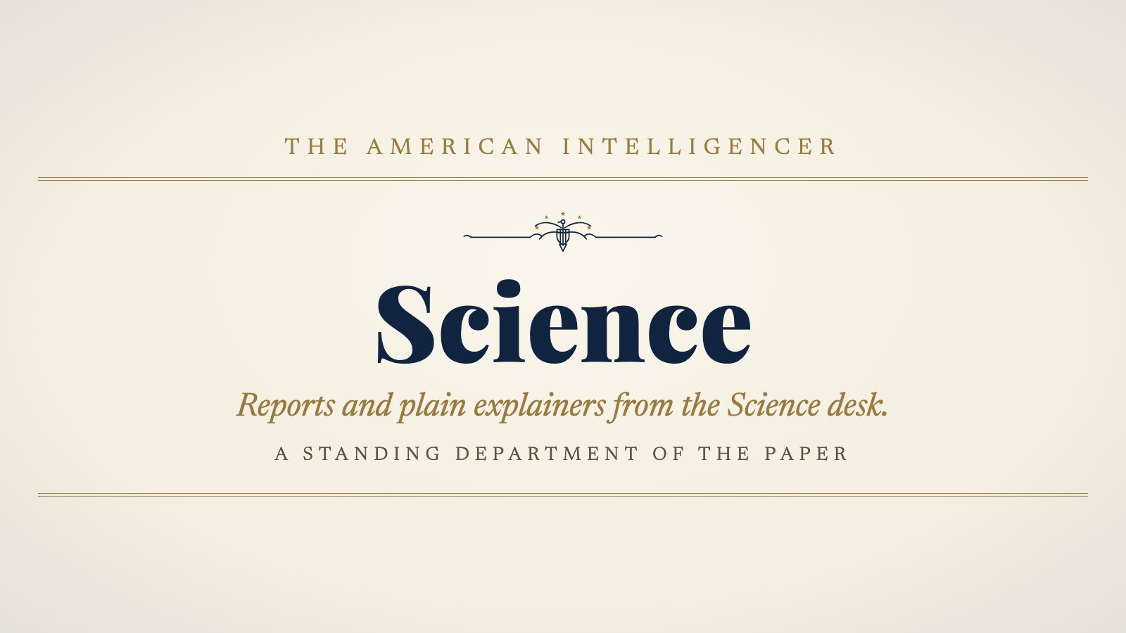 Engraved Science section plate of The American Intelligencer